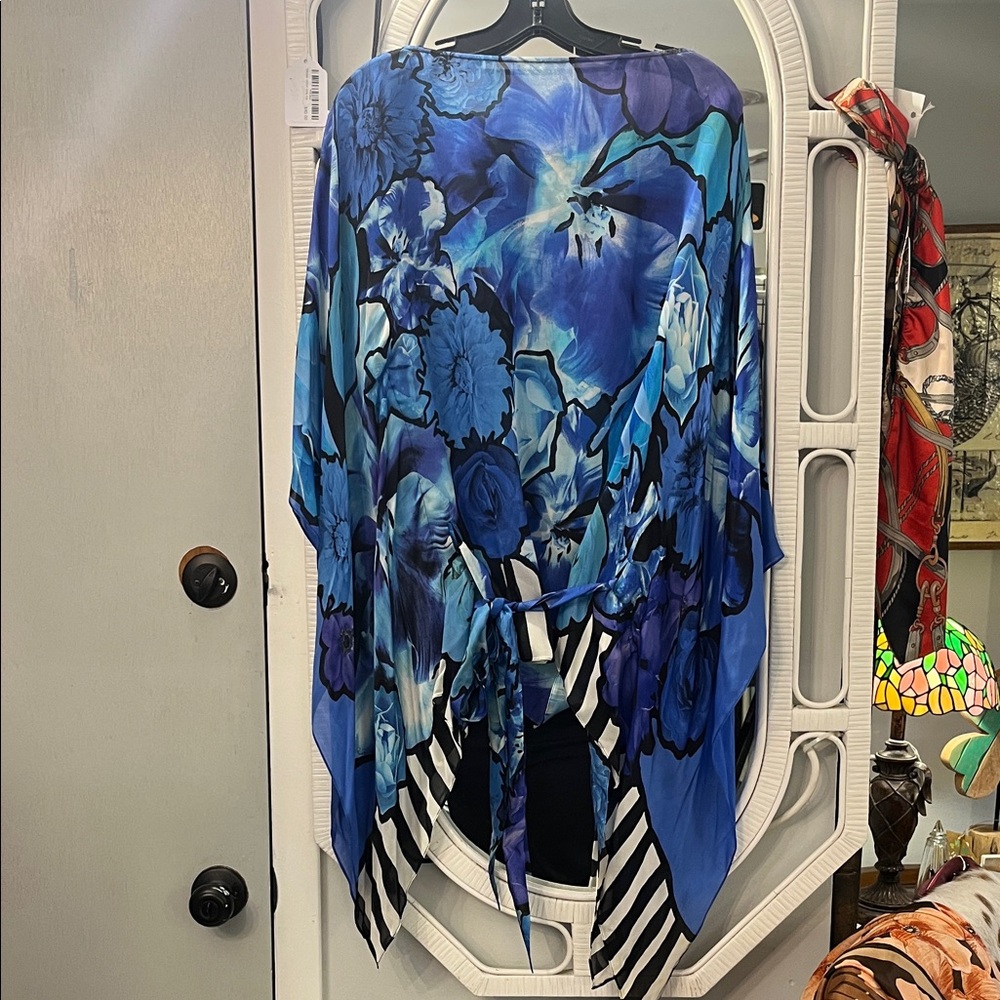 Robert Cavalli Floral Blue Women's Blouse